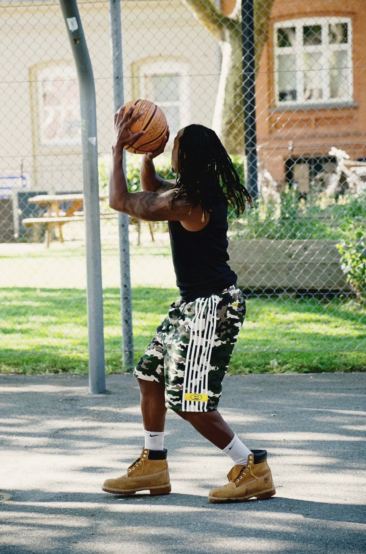 GREEN CAMO / ZENZO SHORTS
