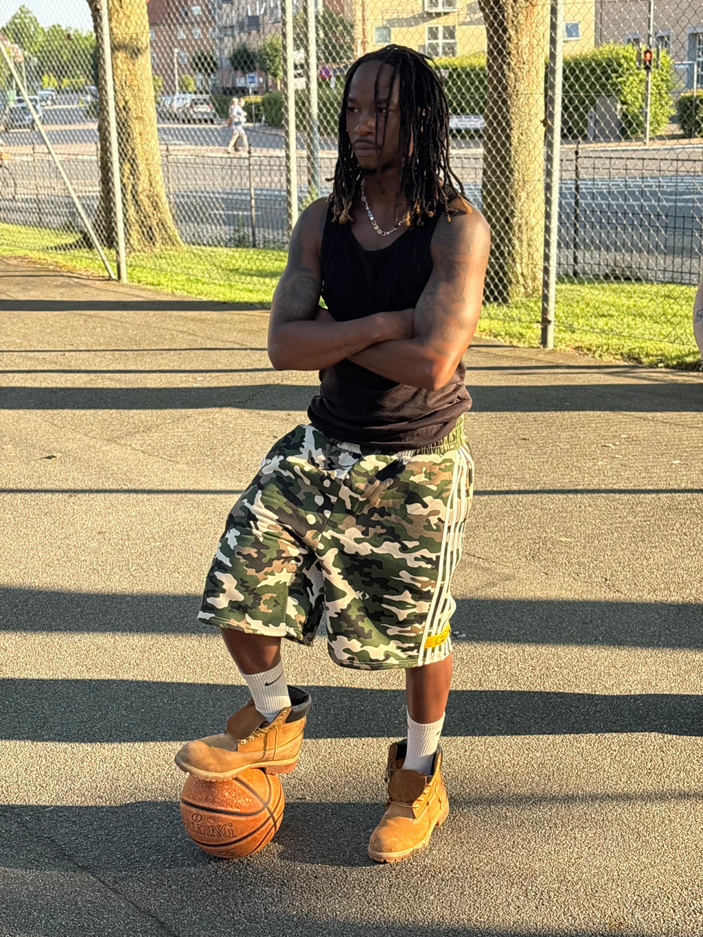 GREEN CAMO / ZENZO SHORTS