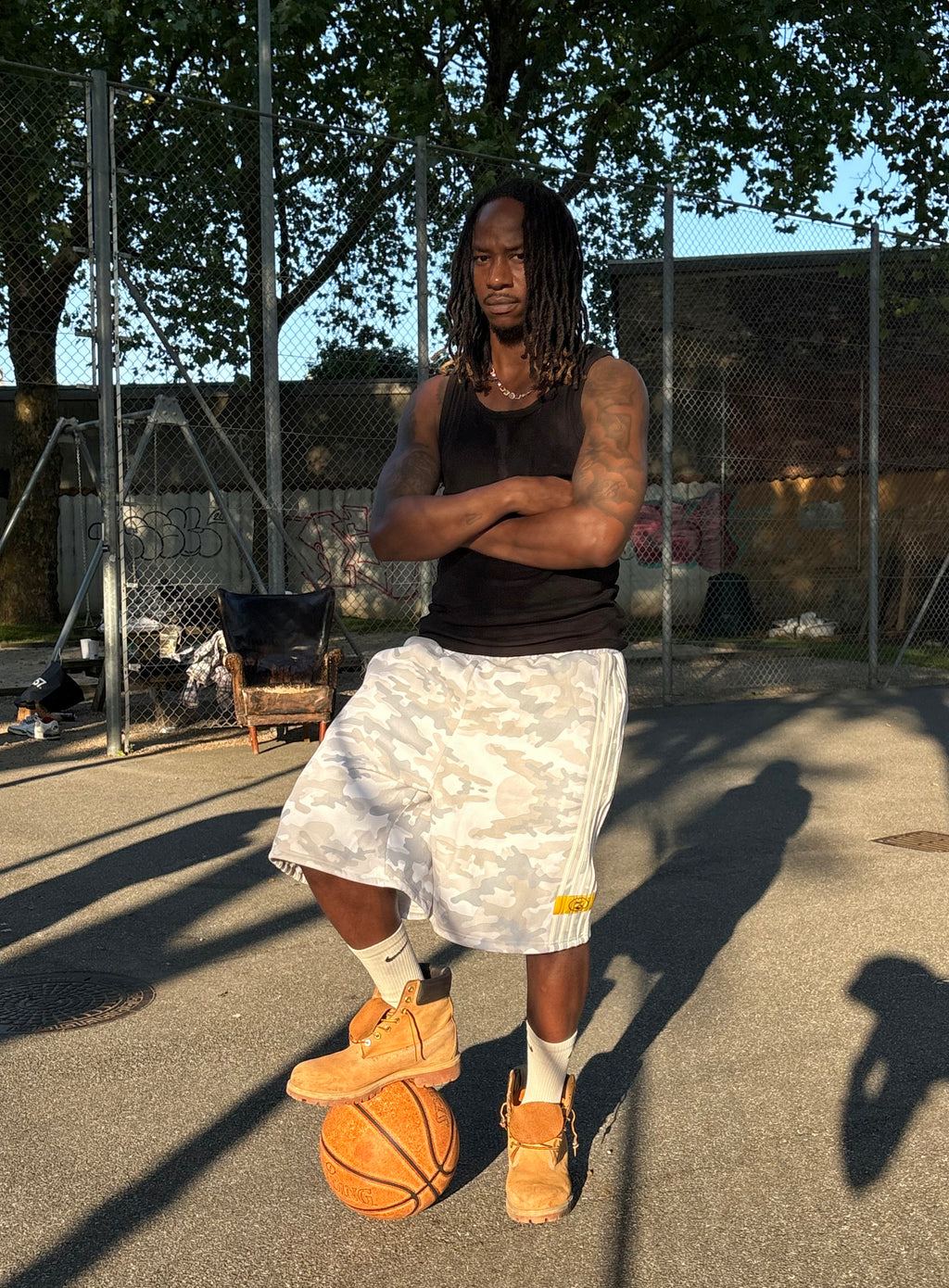 SNOW CAMO / ZENZO SHORTS